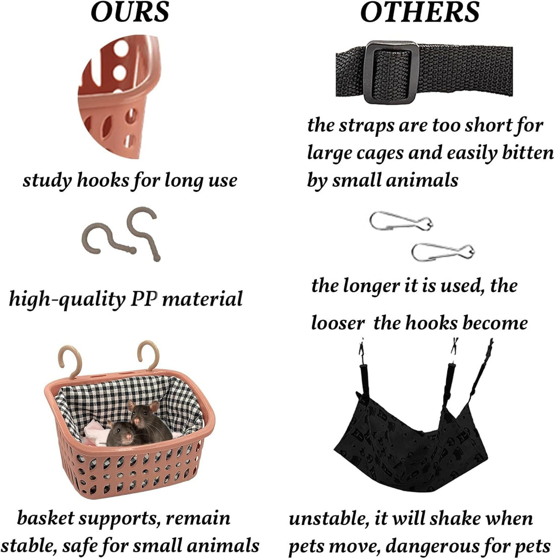 JWShang Rat Hammock for Cage