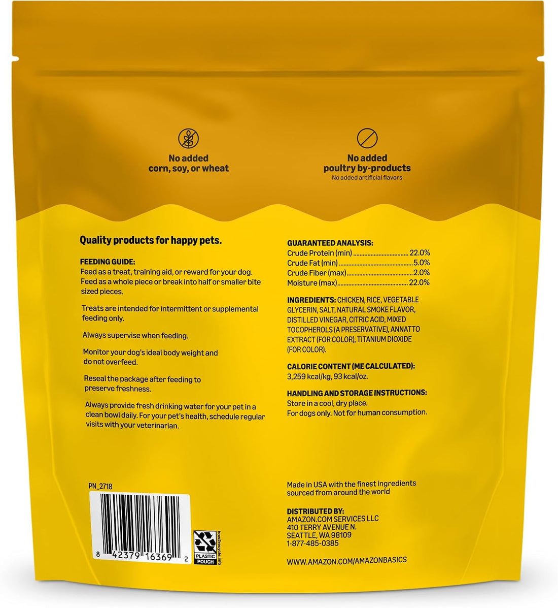 Basics Dog Treats Chicken and Waffle Bites 12oz (Previously Wag)