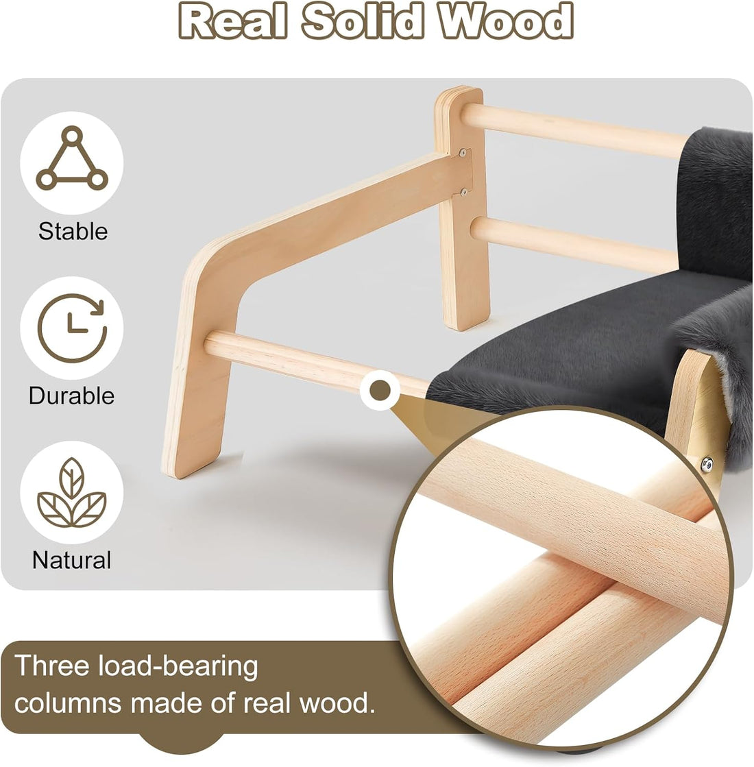 FAMIDGE Elevated Cat Couch Bed for Indoor Cats