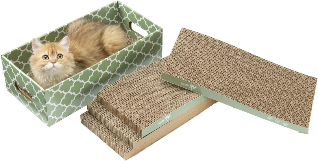 Cat Scratcher Cardboard Scratching Pads Scratch with Catnip 2PCS