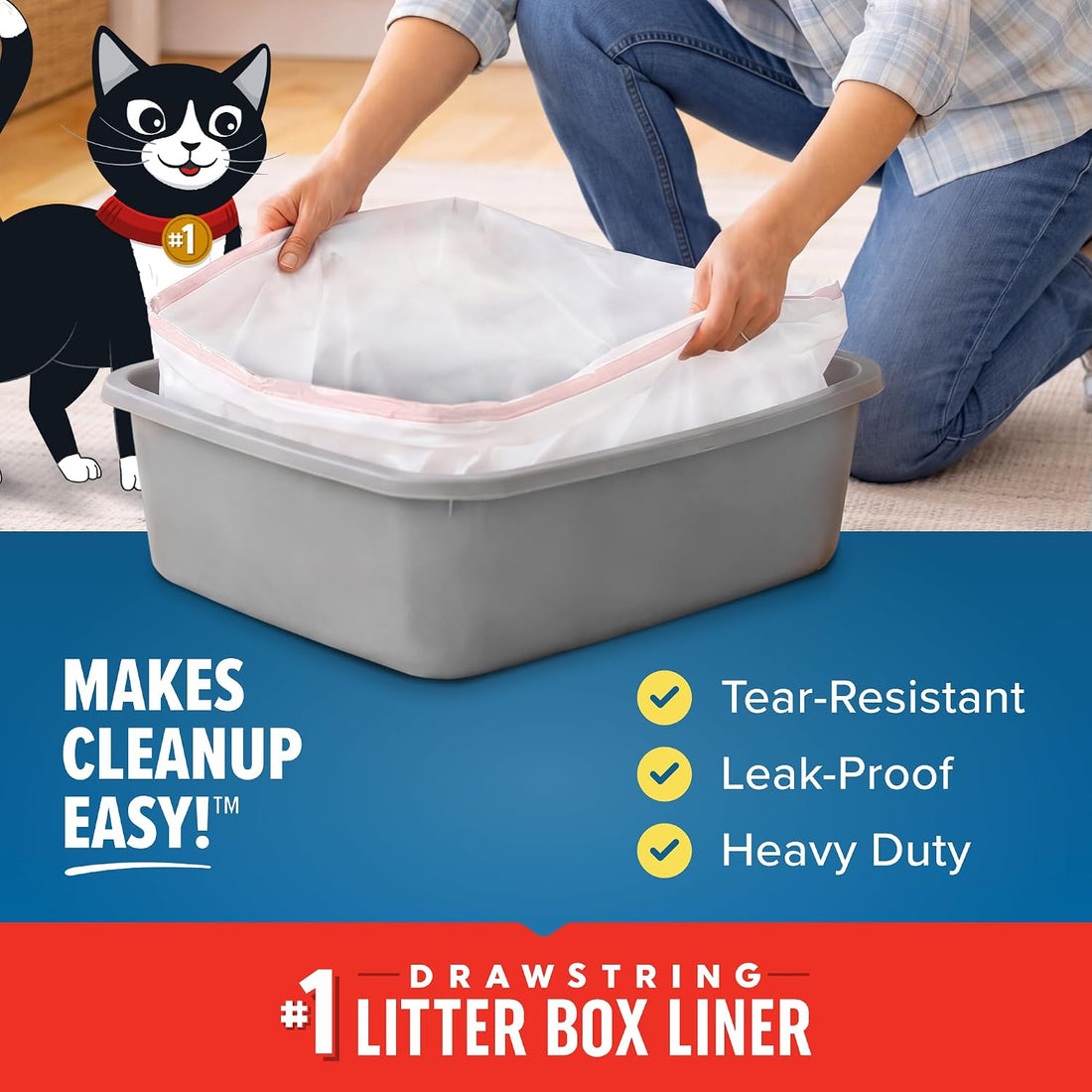 Jonny Cat Litter Box Liners: Heavy Duty - Tear & Leak Resistant