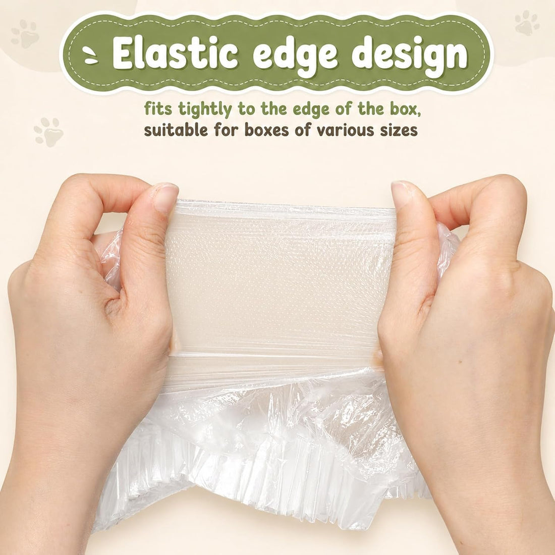 120 Pcs Disposable Plastic Cage Liners 27x19 in Clear Bunny Litter