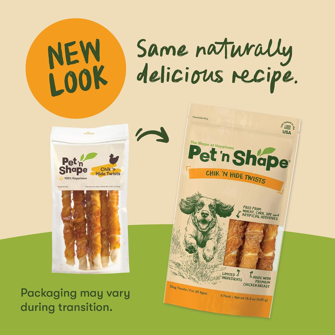 Pet 'n Shape Chik 'n Hide Twists, Chicken Wrapped Rawhide Treats