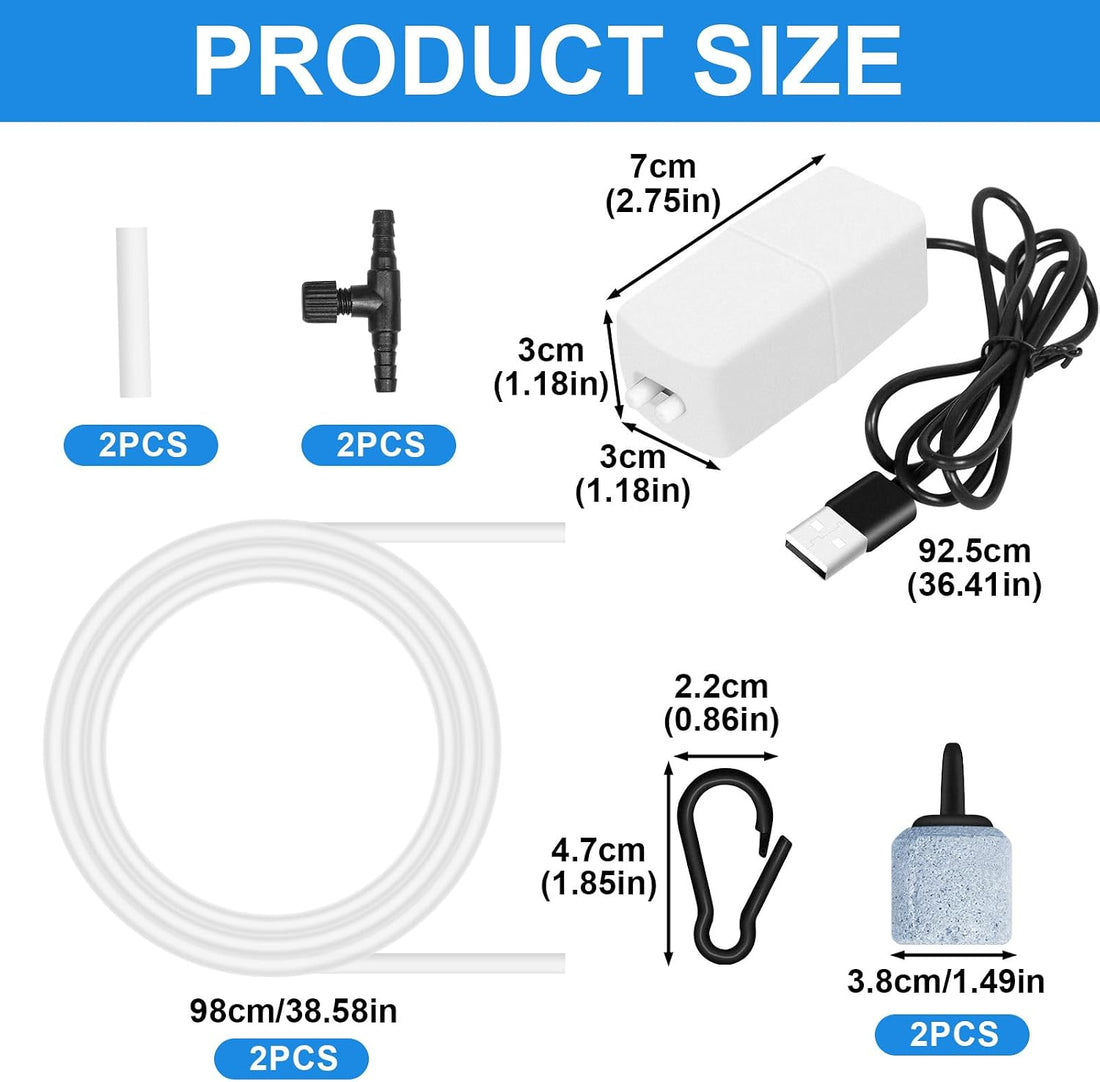 Uncle Yang Aquarium Air Pump 1W Adjustable Quiet Aquarium Aerator
