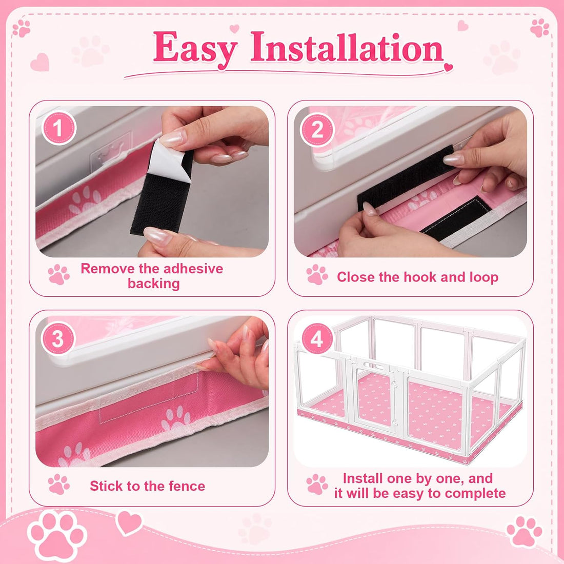 Dog Playpen Bottom Pad Fits for 60'' x 40'' Acrylic Puppy Playpen