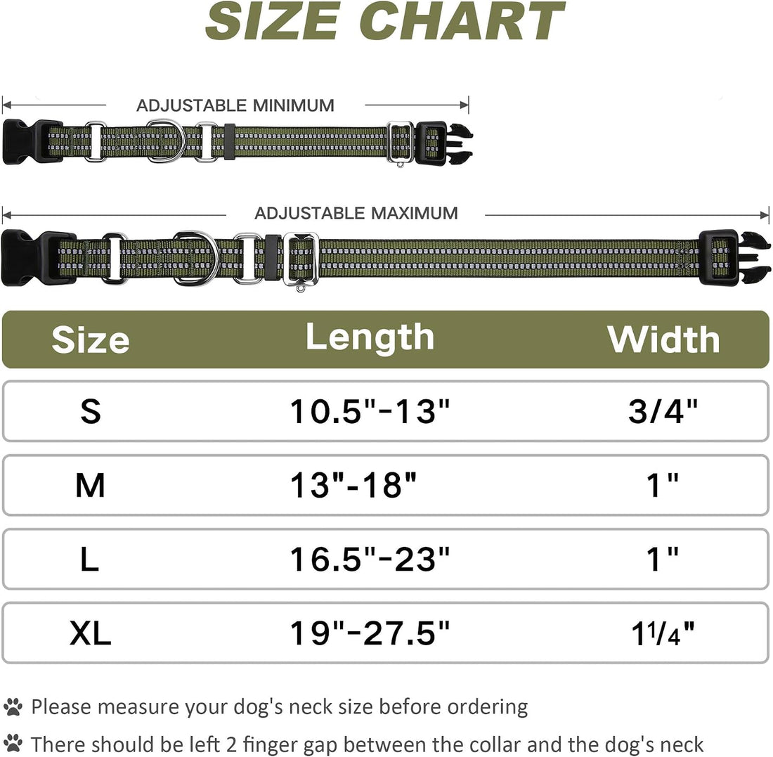 Martingale Collar for Dogs, No Pull No Choking(Forest Green,M)