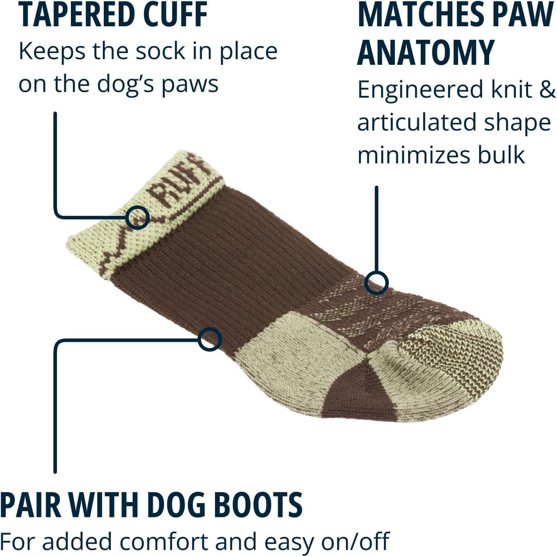 Ruffwear, Bark'n Boot Dog Socks - 4 Count