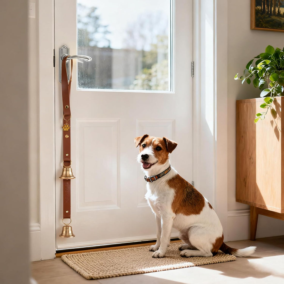 FOLKSMATE Leather Dog Door Bells for Potty Training