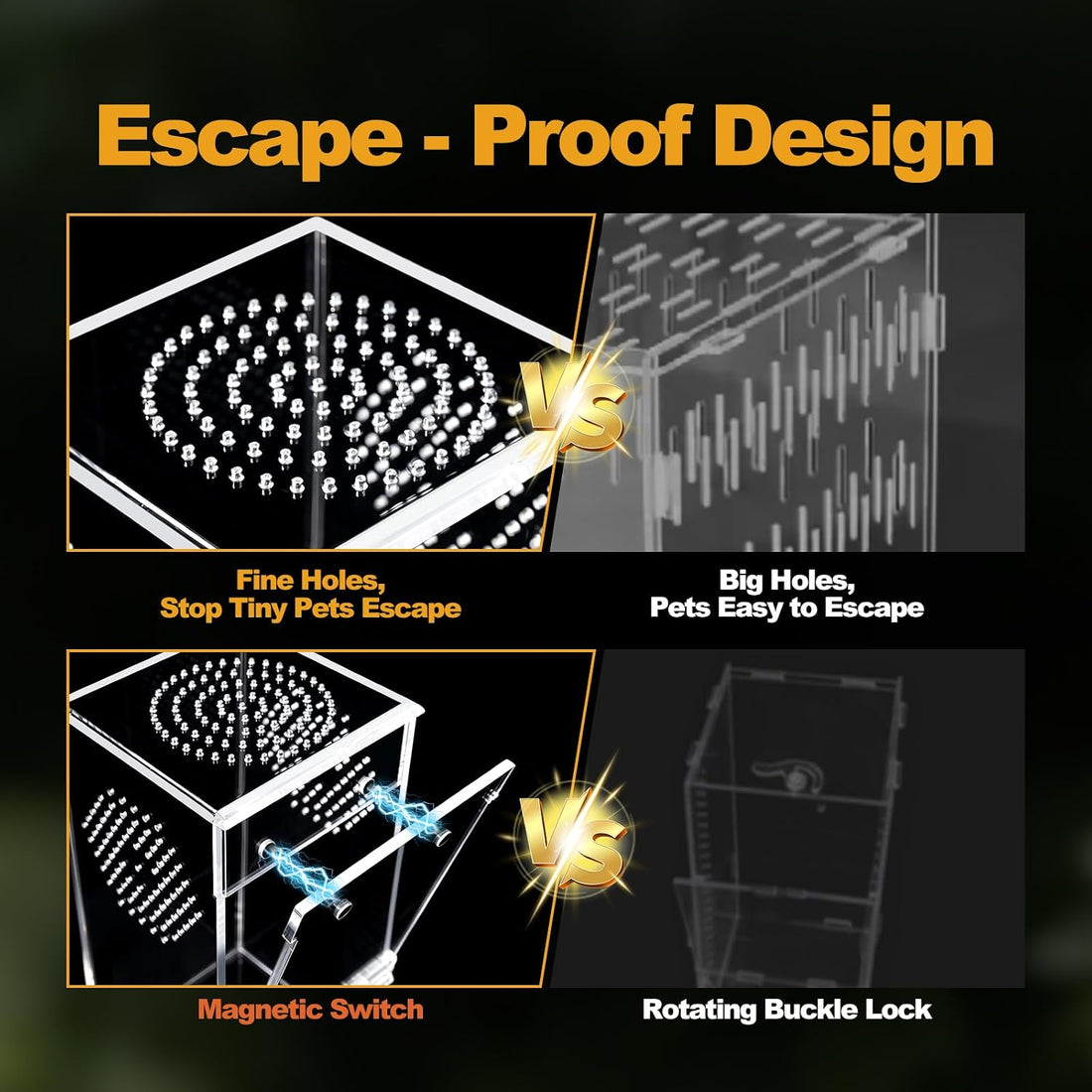 18Pcs Jumping Spider Enclosure Hammock Kit，Ventilation DIY Insects