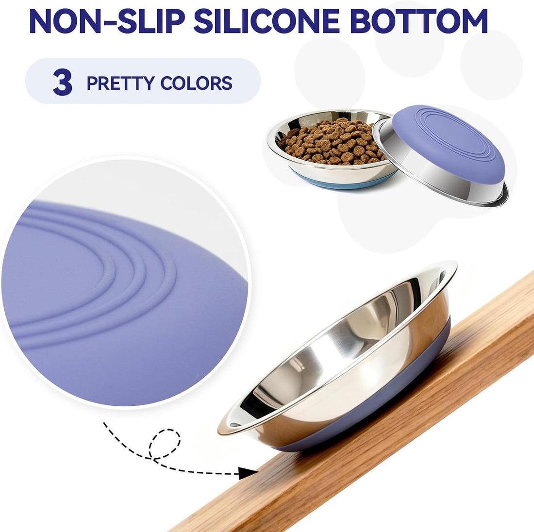 3 Pack Stainless Steel Cat Bowls