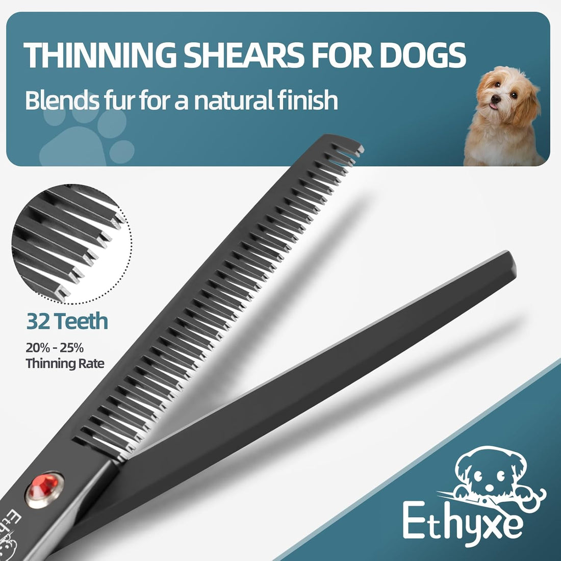 7-Inch Dog Grooming Scissors Set, 4-in-1 Pet Shears Kit