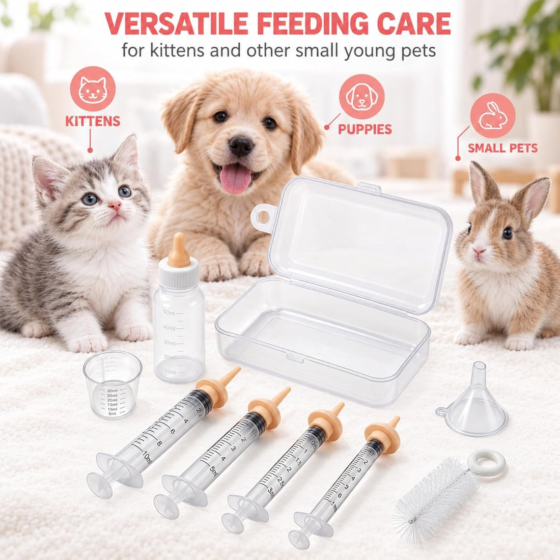 Miracle Nipple for Kittens,Pet Nursing Kit for Newborn Puppies