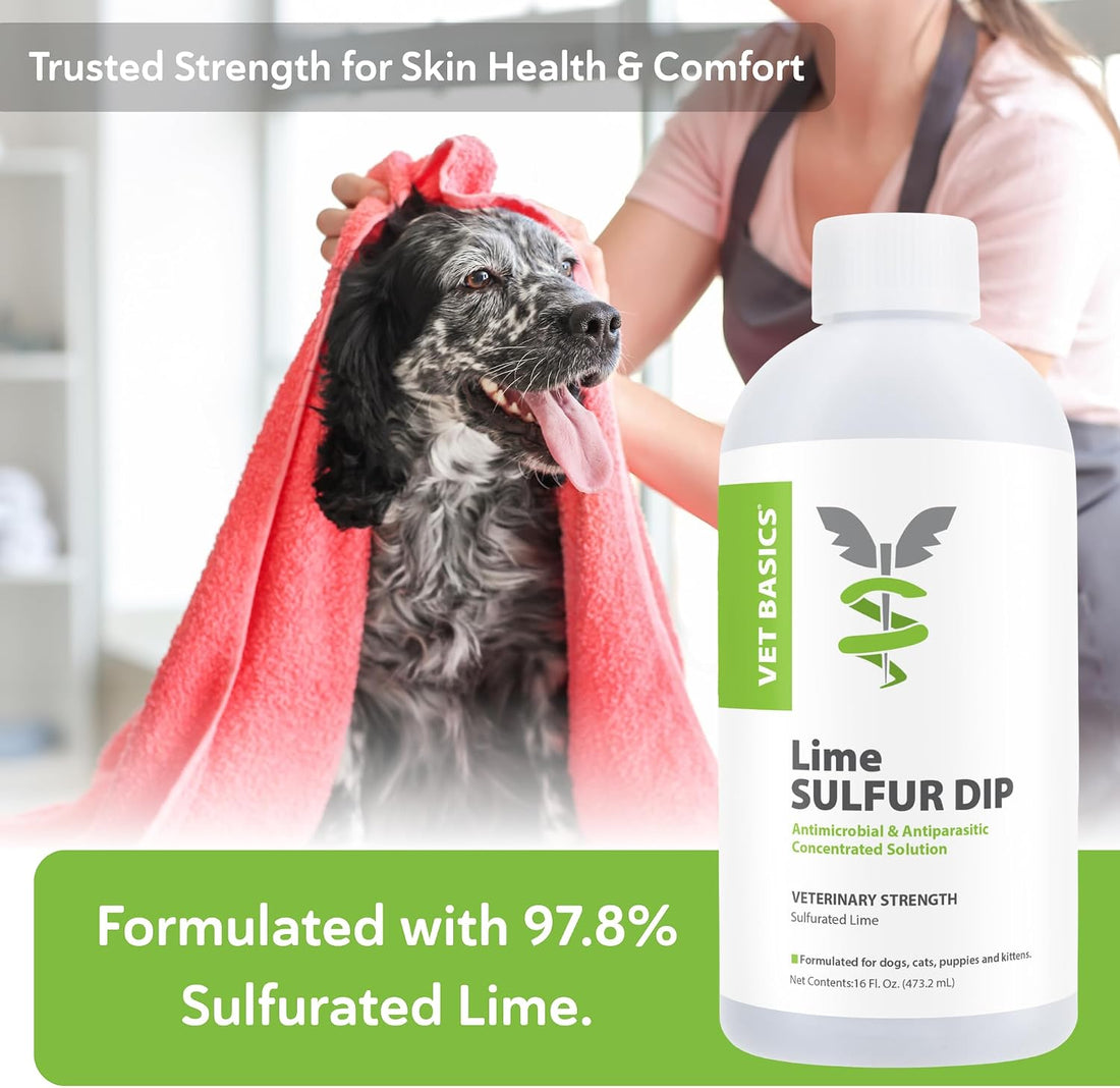 Vet Basics Lime Sulfur Dip for Dogs & Cats, Concentrated Liquid