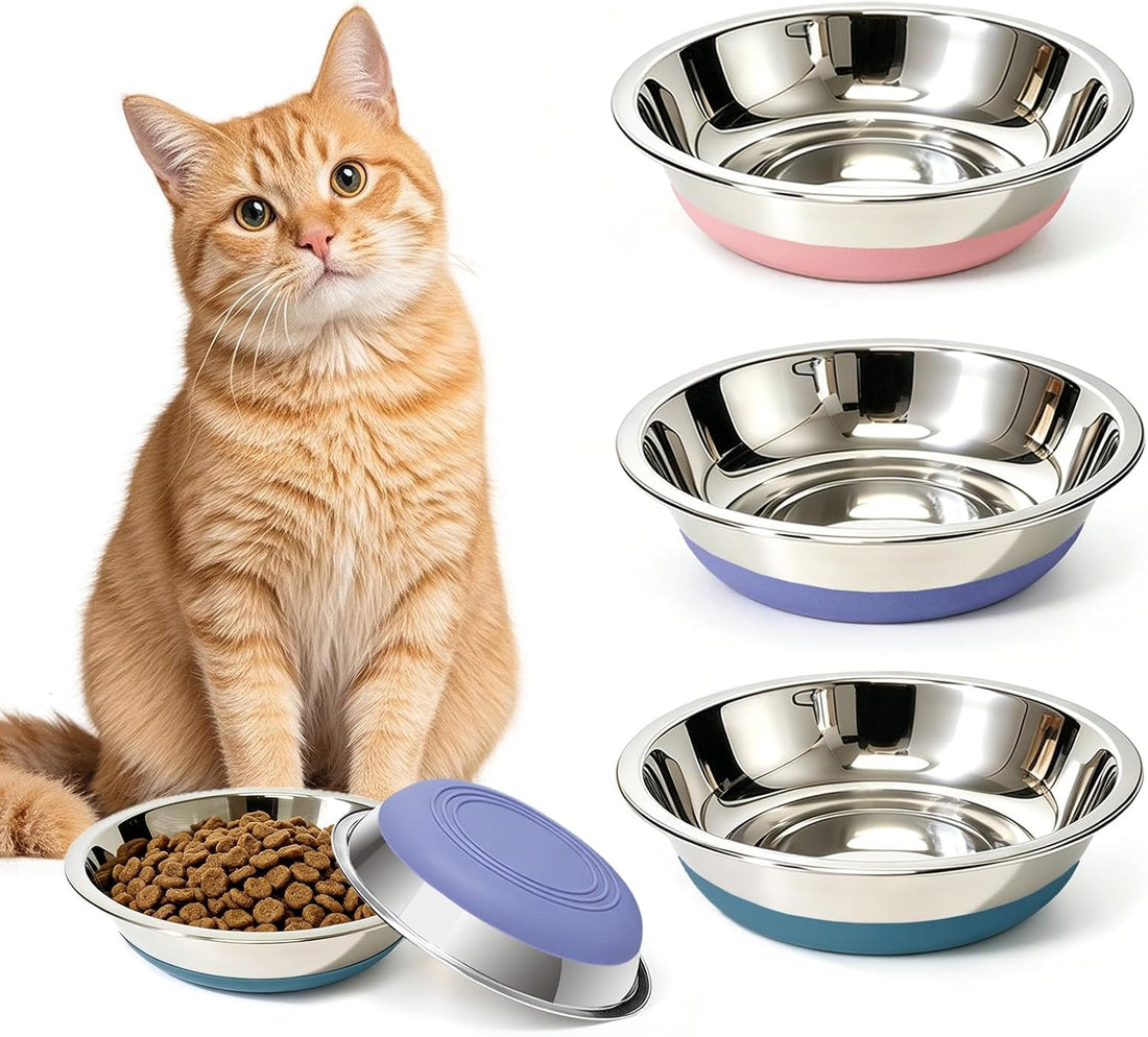 3 Pack Stainless Steel Cat Bowls