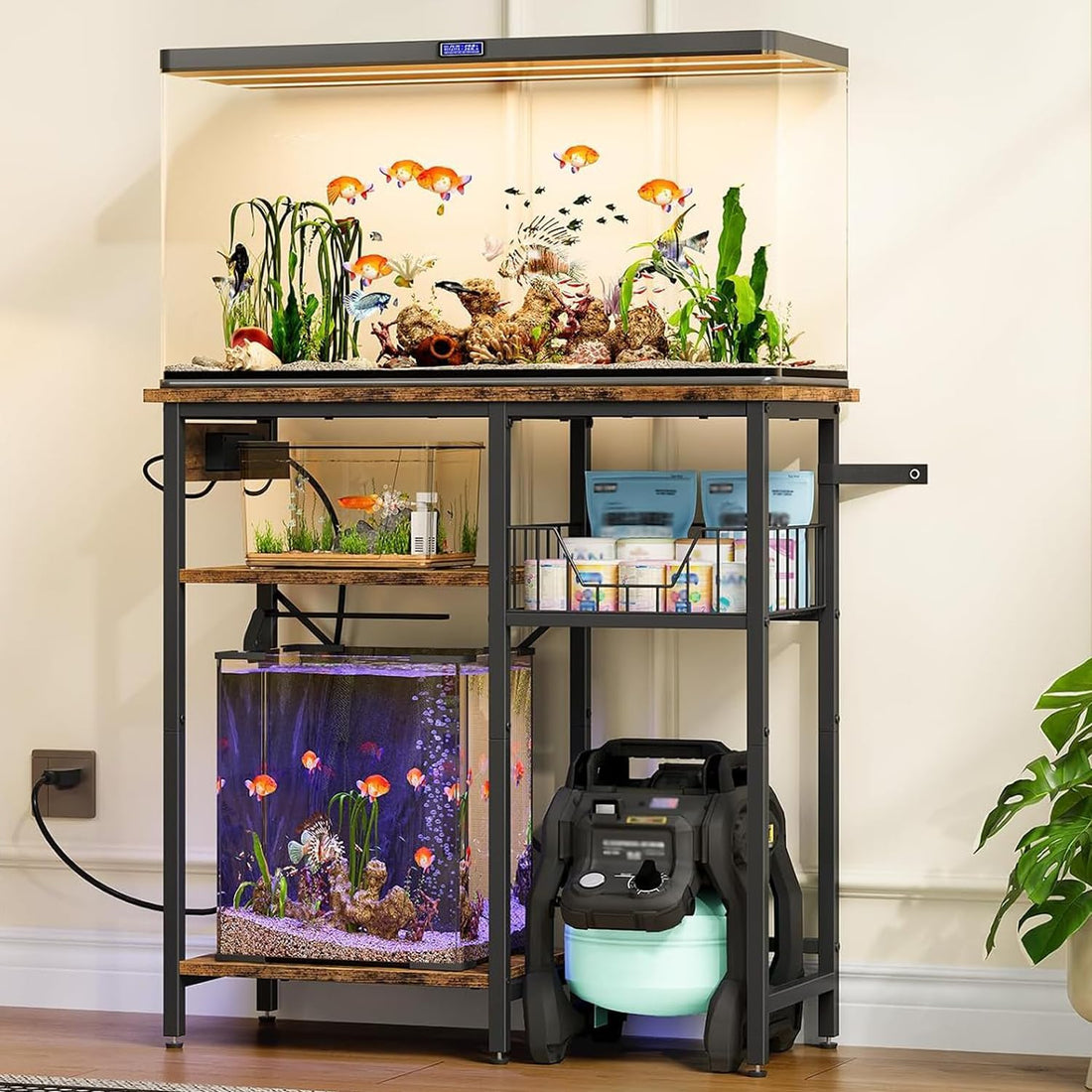 CHOEZON 10-20 Gallon Fish Tank Stand with Power Outlet
