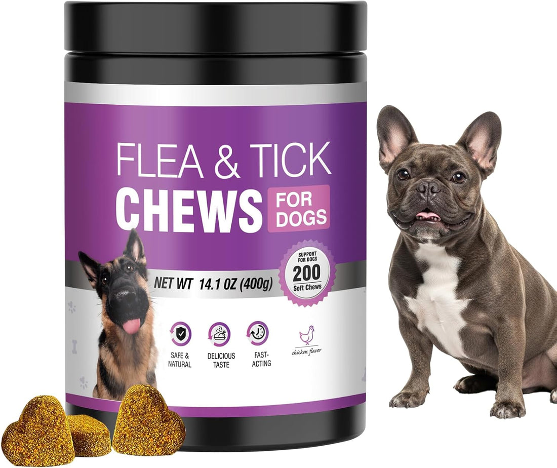 Dog Flea and Tick Chewable Tablets 200 Soft Chews Oral Supplement