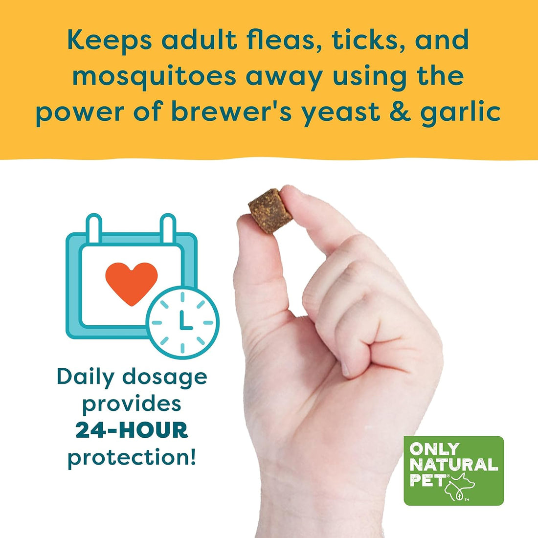 Only Natural Pet EasyDefense Barrier Bites Flea Tick Chews for Dogs