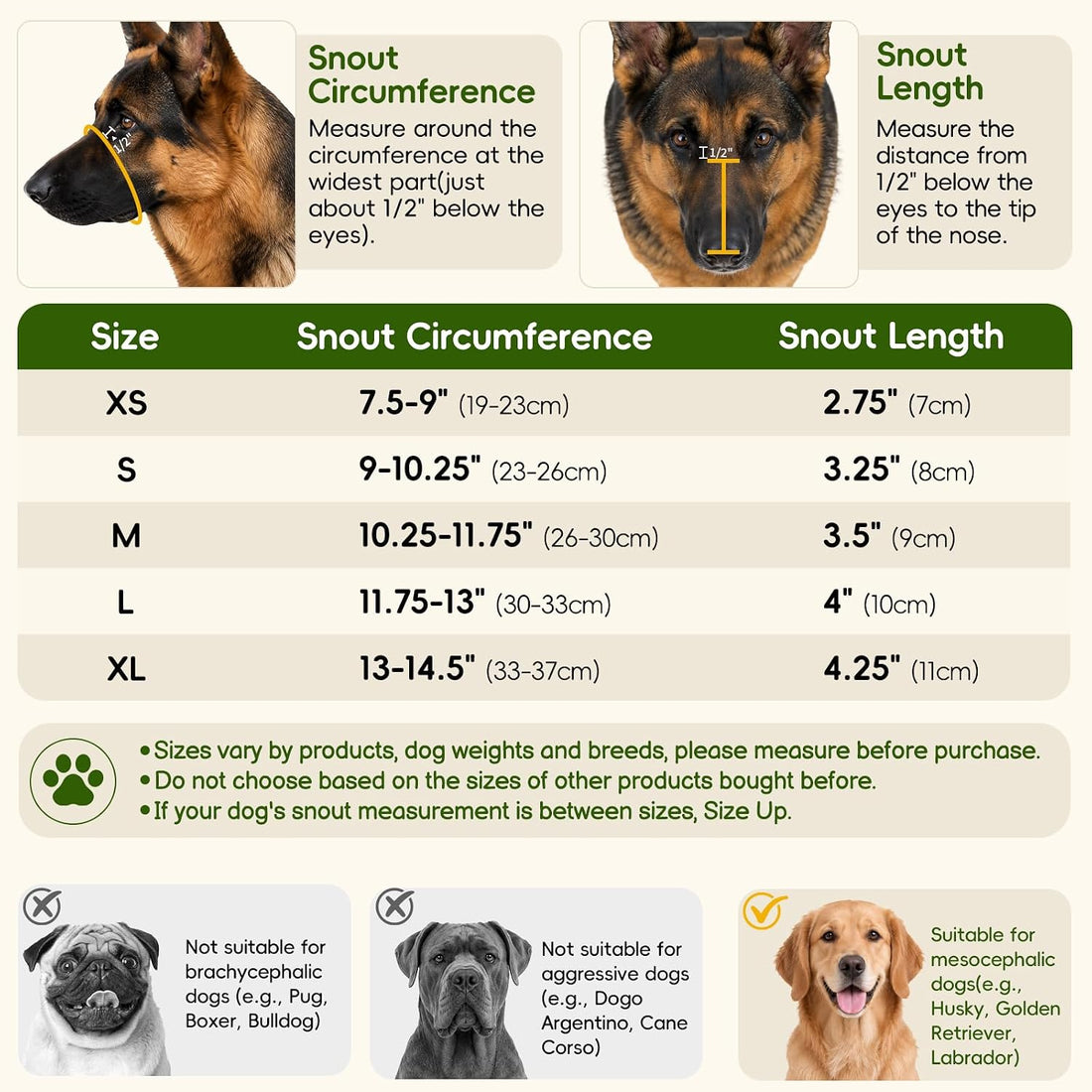Mayerzon Basket Muzzle for Large Dogs Rottweiler to Anti Biting