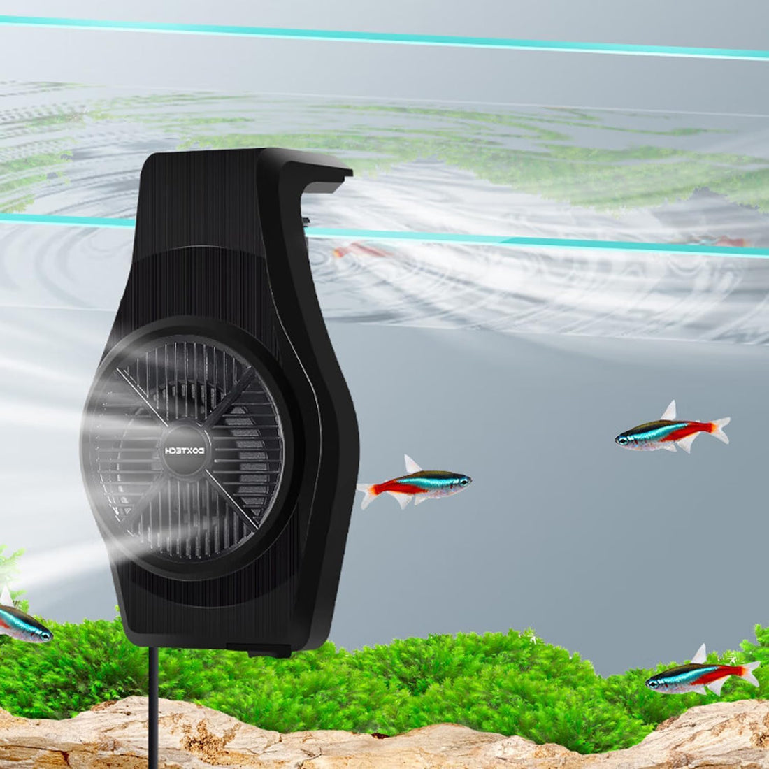 UPETTOOLS Aquarium Cooling Fan, 7-15 Gal Fish Tank Chiller