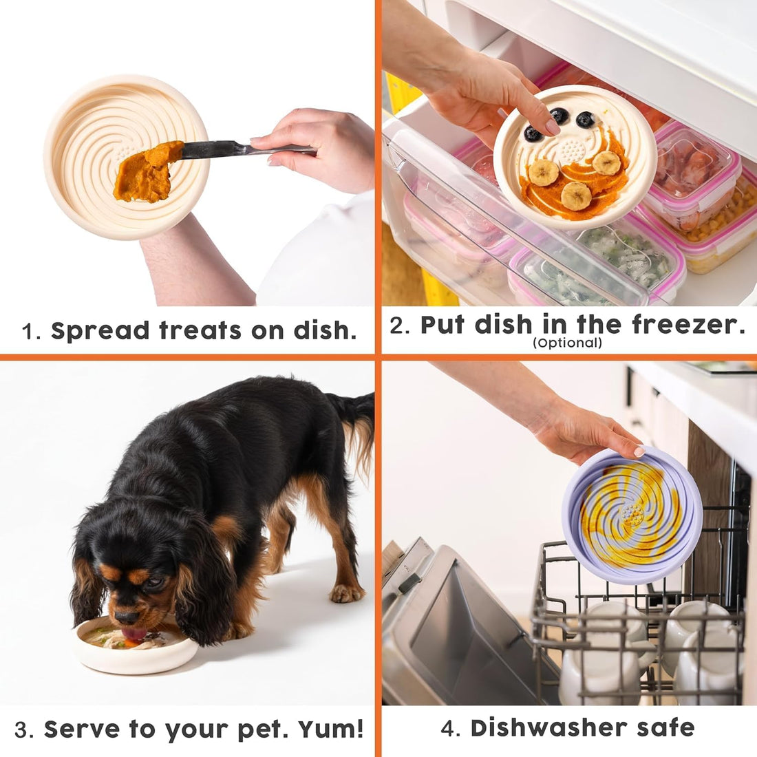 Awoo Lick Dish Silicone Dog & Cat Lick Mat Slow Feeder Dish