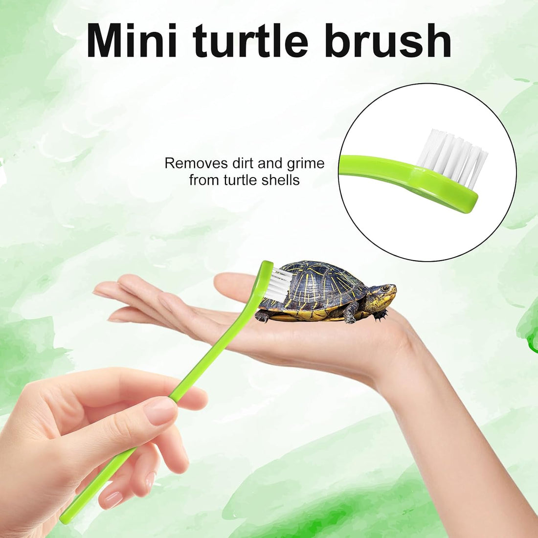 2pcs Turtle Brush, Turtle Shell Brush with Suction Cup
