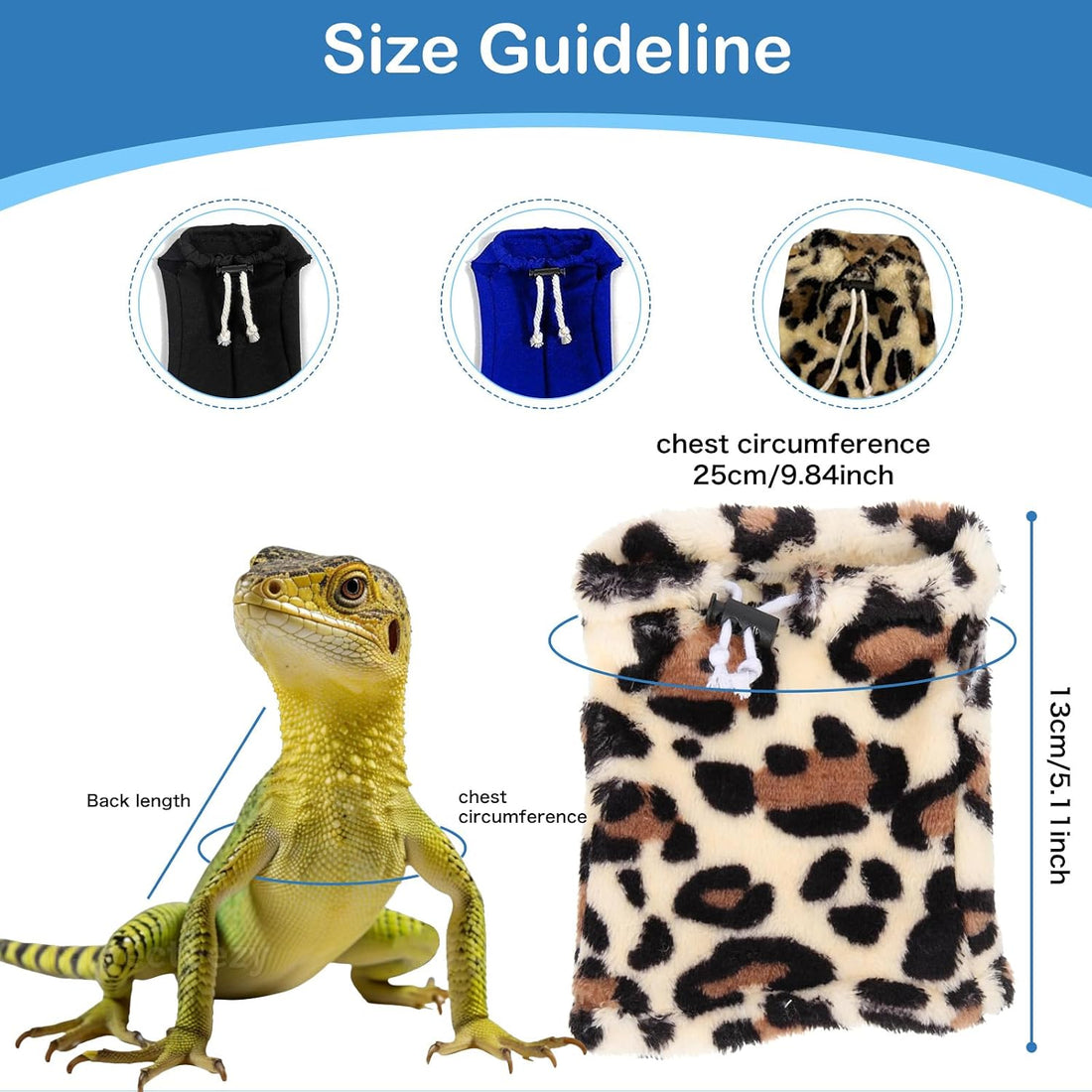 Lizard Clothes Bearded Dragon Hoodie Sweater Jacket Small Pet Costume