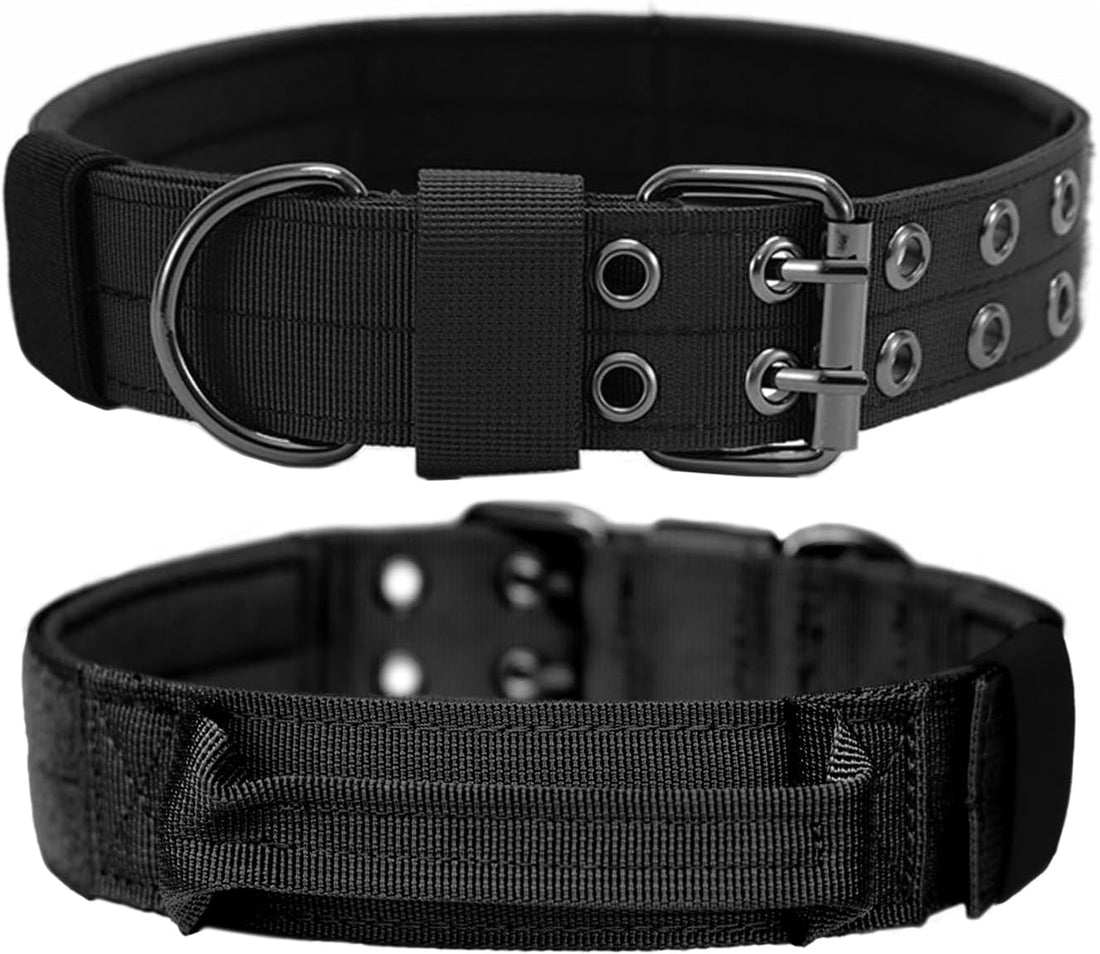 Tactical Dog Collar Heavy Duty Metal Buckle Collars for Medium Large