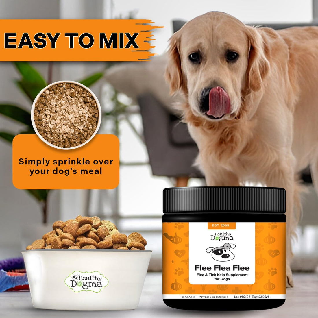 Flee Flea Flee Natural Yeast & Garlic Powder Formula for Dogs