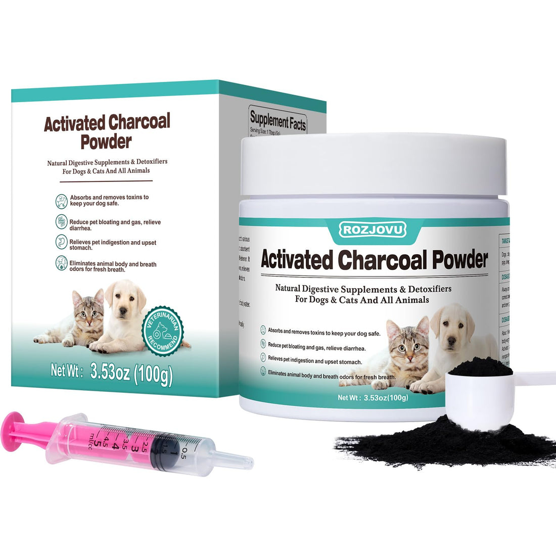Activated Charcoal for Dogs, Cats, and All Pets
