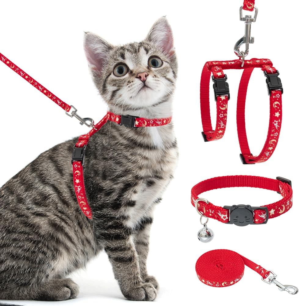 PAWCHIE Cat Harness with Leash and Collar Set