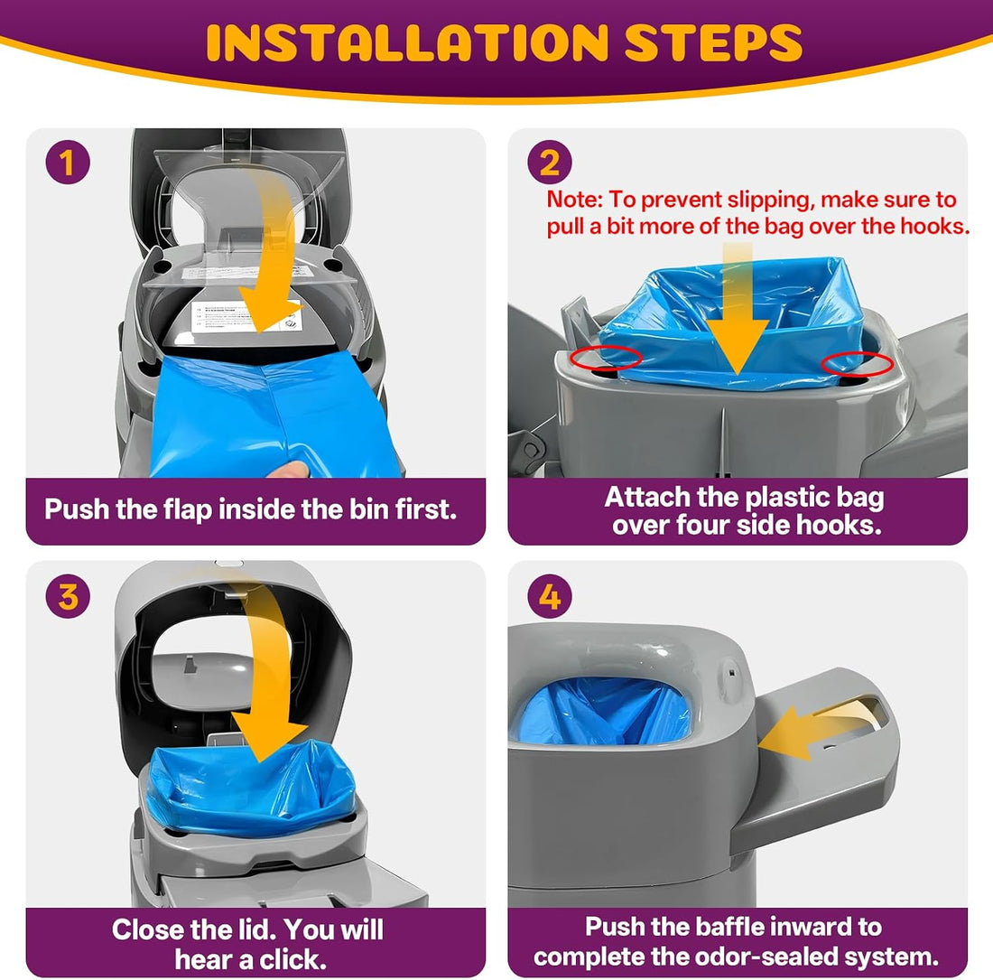 Cat Litter Refill Bags Compatible with Genie Easy Roll Litter Bin