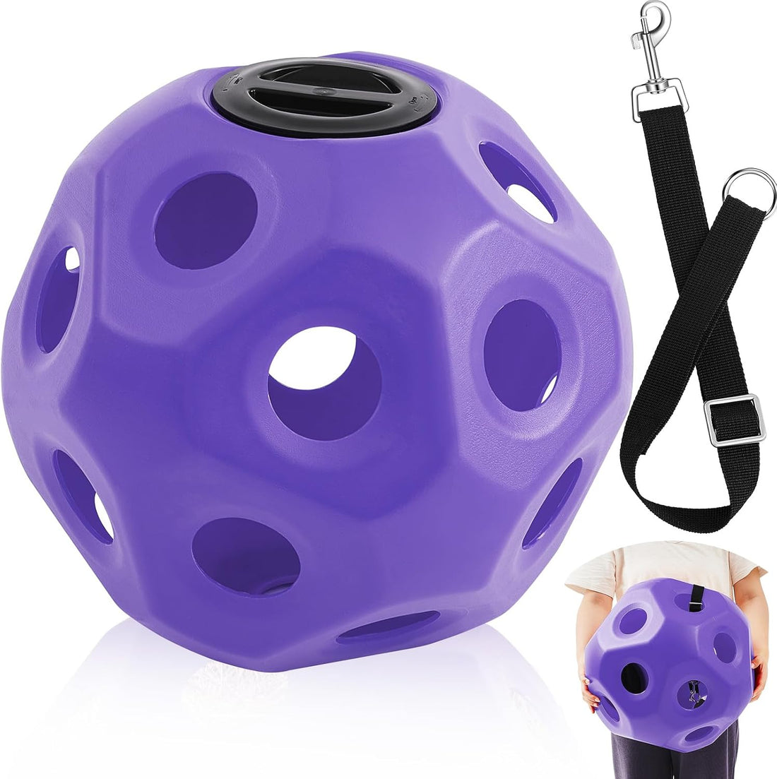 Seenelling 15.75" Extra Large Slow Feed Hay Ball for Horses,Green