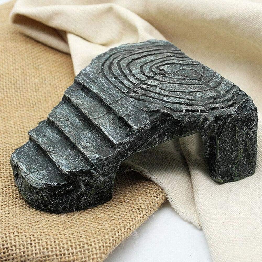 Reptile Basking Rock Tank Ornament Lizard Gecko Turtle Climbing