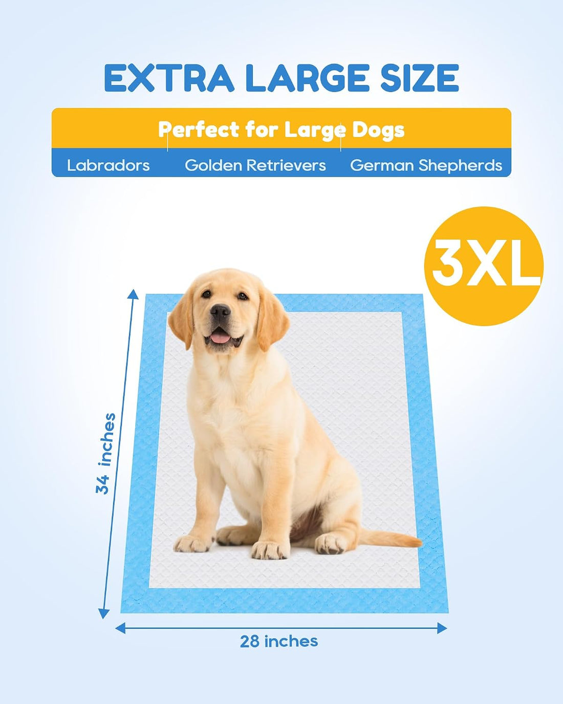 30 Count-36" x 36" XXXL Pee Pads for Dogs, Extra Large Puppy Pads