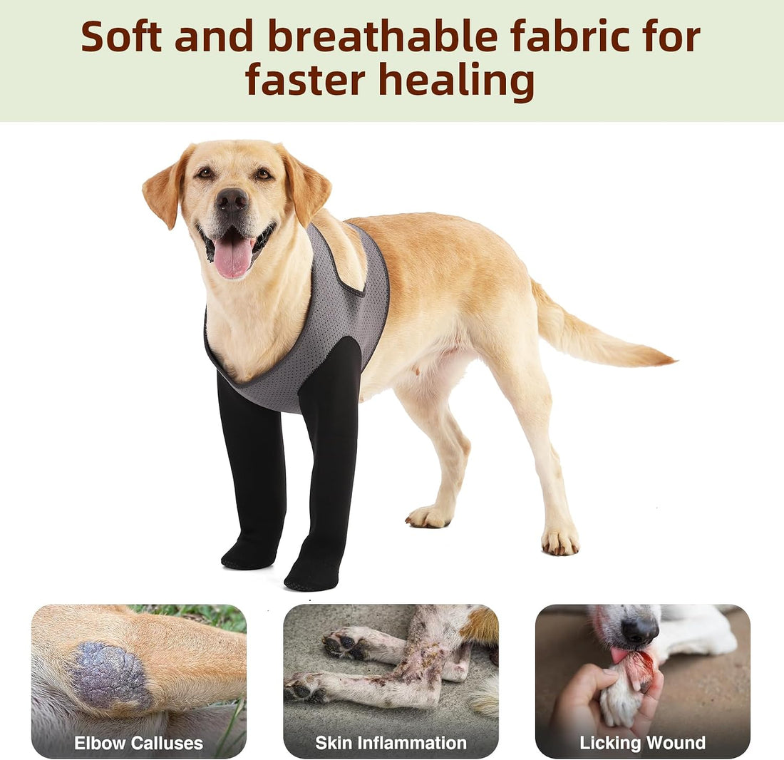 Dog Socks to Prevent Licking Paws ，Breathable Leg Sleeve to Stop