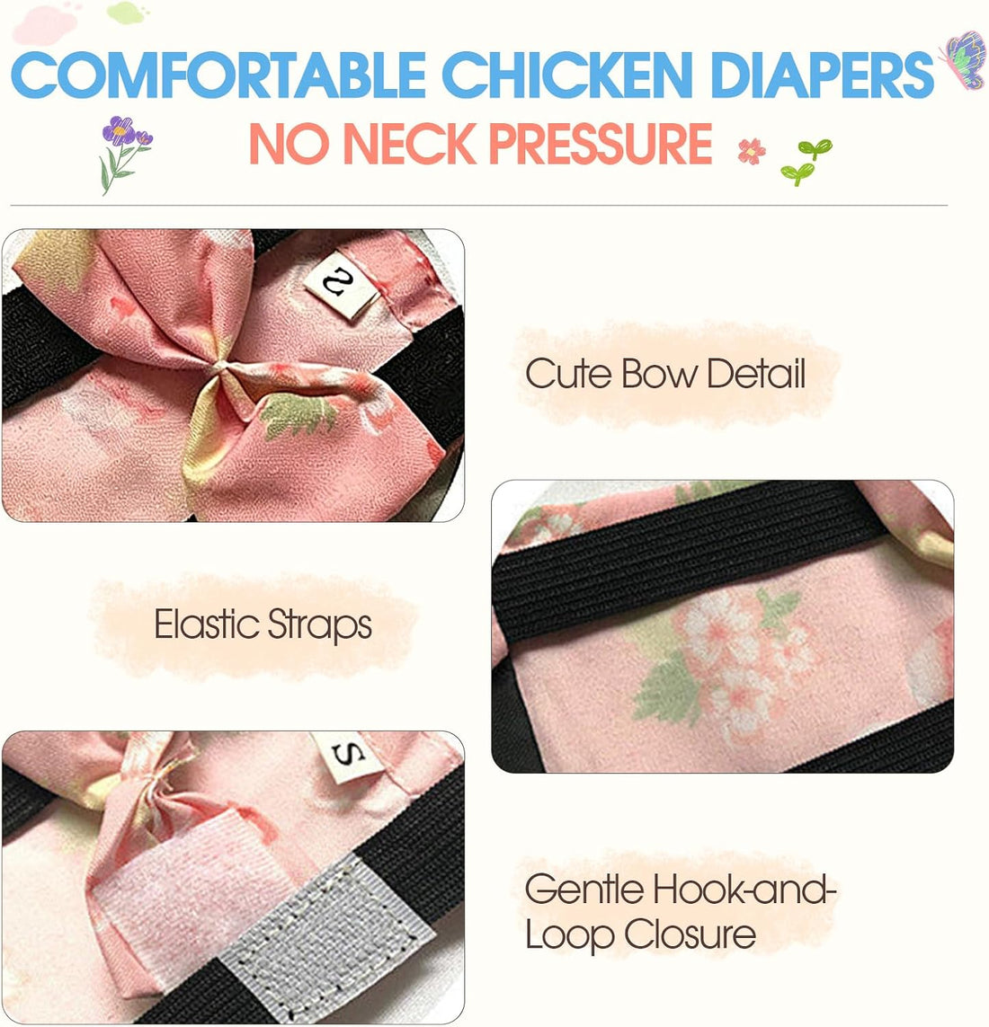 QBLEEV Duck Diapers for Pekin Ducks & Chickens