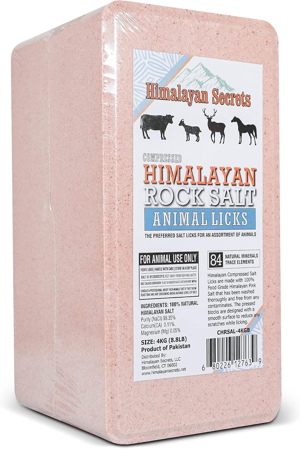 Himalayan Secrets Compressed Salt Lick for Livestock & Wildlife, 11 lb