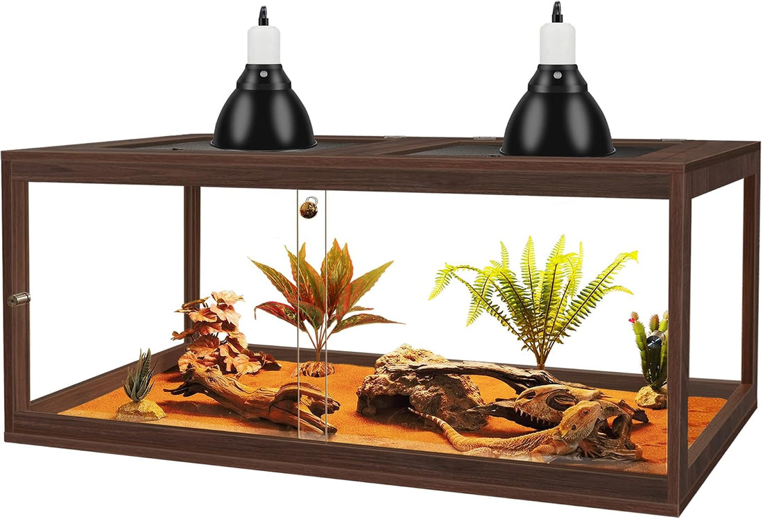 PROLEE Retile Tank,Bearded Dragon Tank,Lizard Tank with Metal Mesh