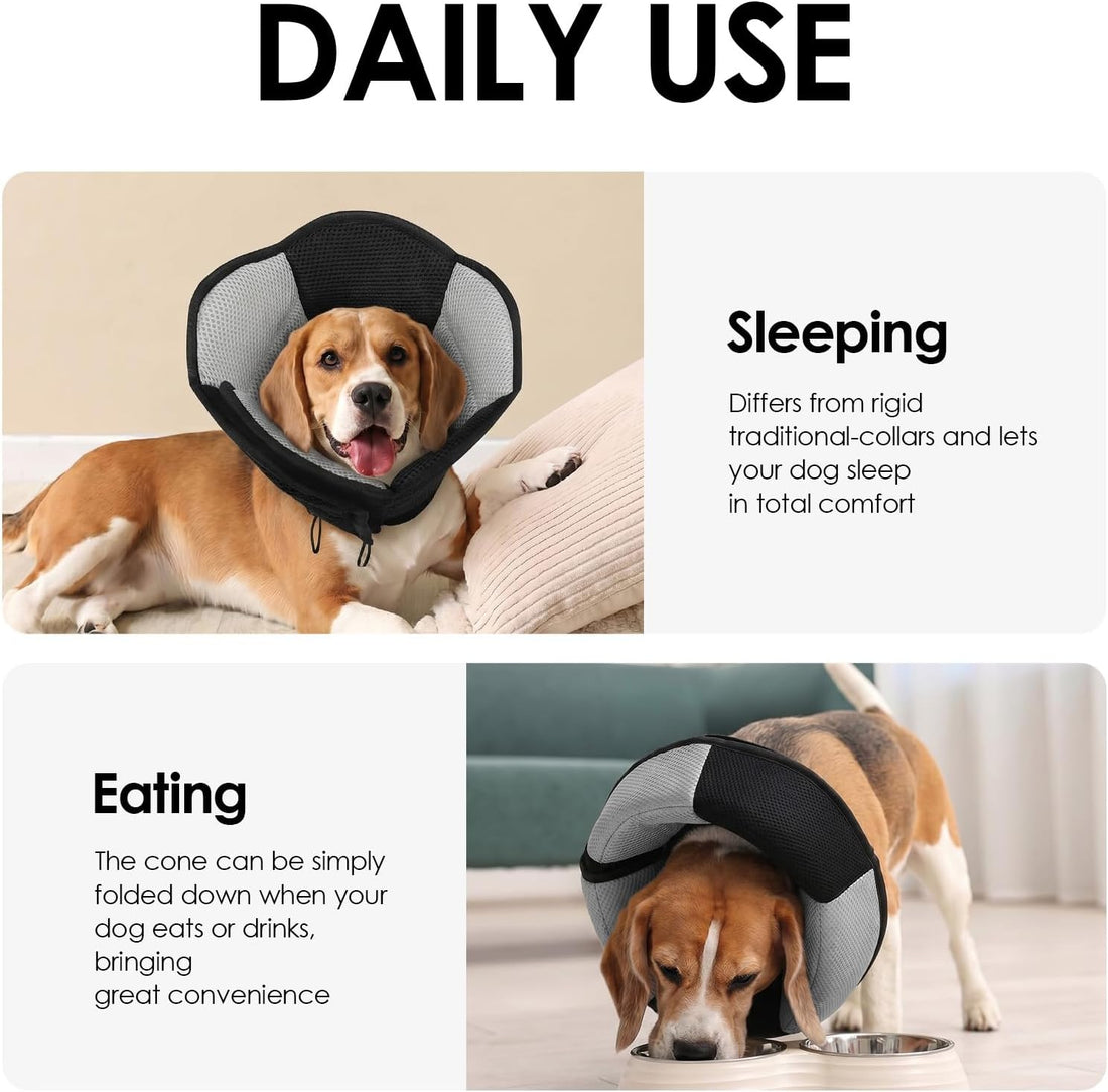 AOFITEE Dog Cone Adjustable Soft Cone for Dogs to Stop Licking