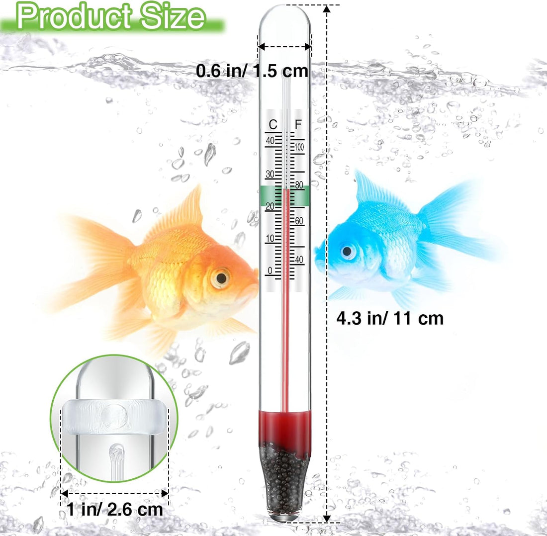 Dreyoo 4 Pack Floating Aquarium Thermometers, 0-43°C/32-110°F