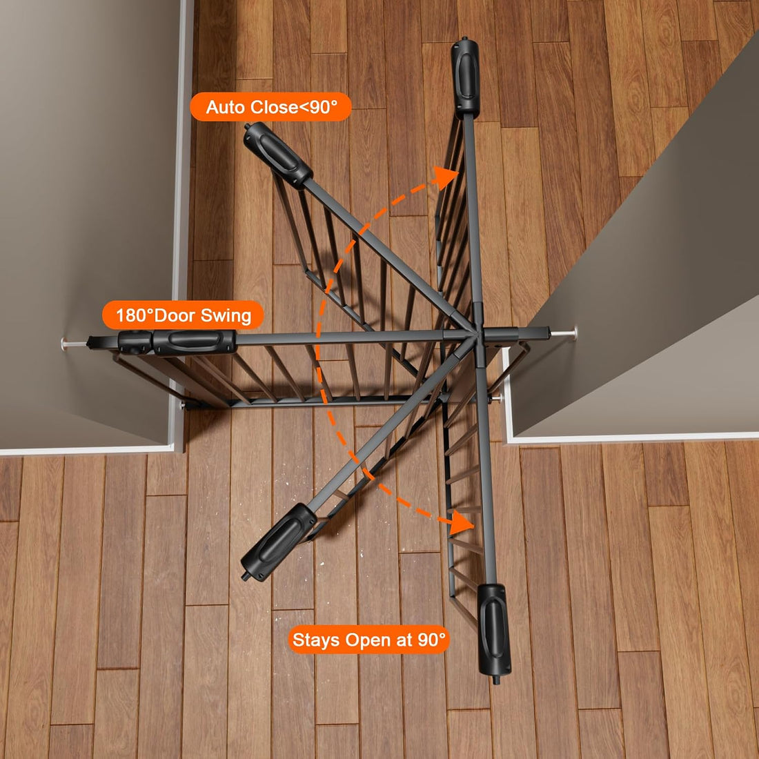 57.5-62 Inch Extra Wide Baby Gate for Doorway Stairs