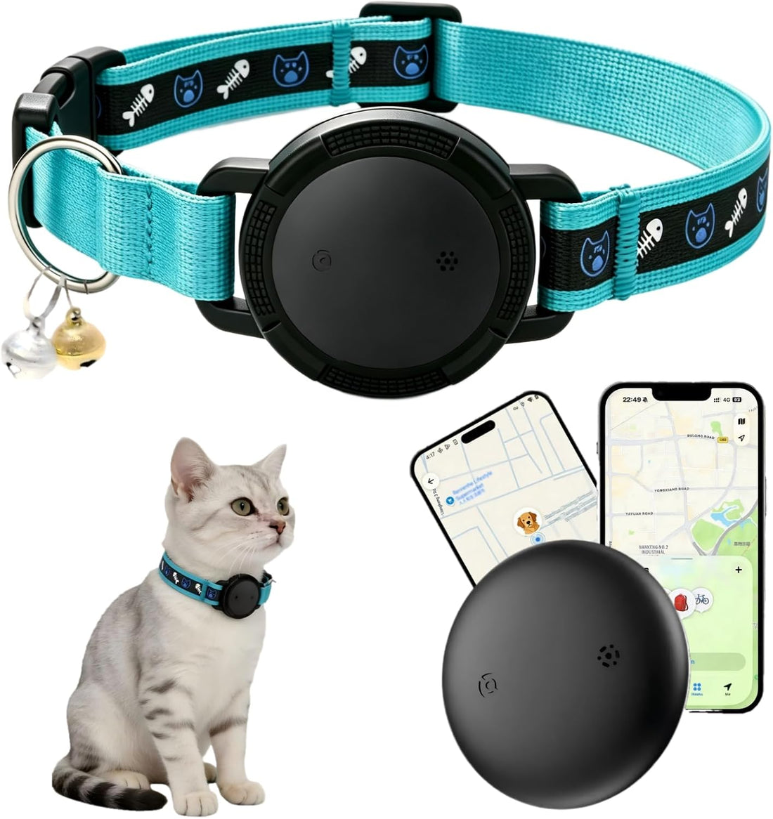 GPS Cat Tracker Collar No Subscription