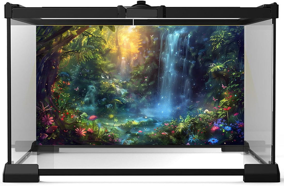 Fantasy Forest Landscape Aquarium Background Waterfall Jungle