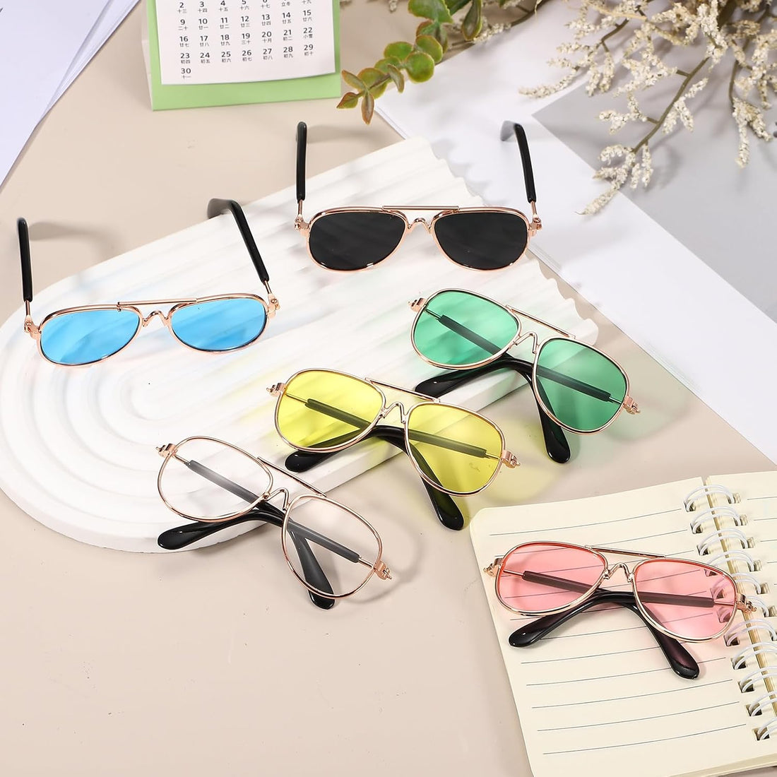 PETAXCELL Dog Sunglasses, Retro Dog Kittens Glasses Classic Metal