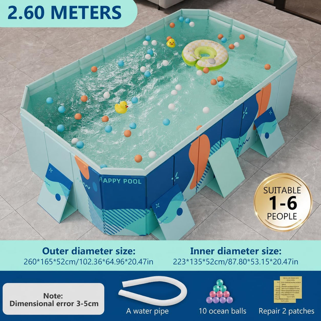 102" Foldable Dog Bathing Pool