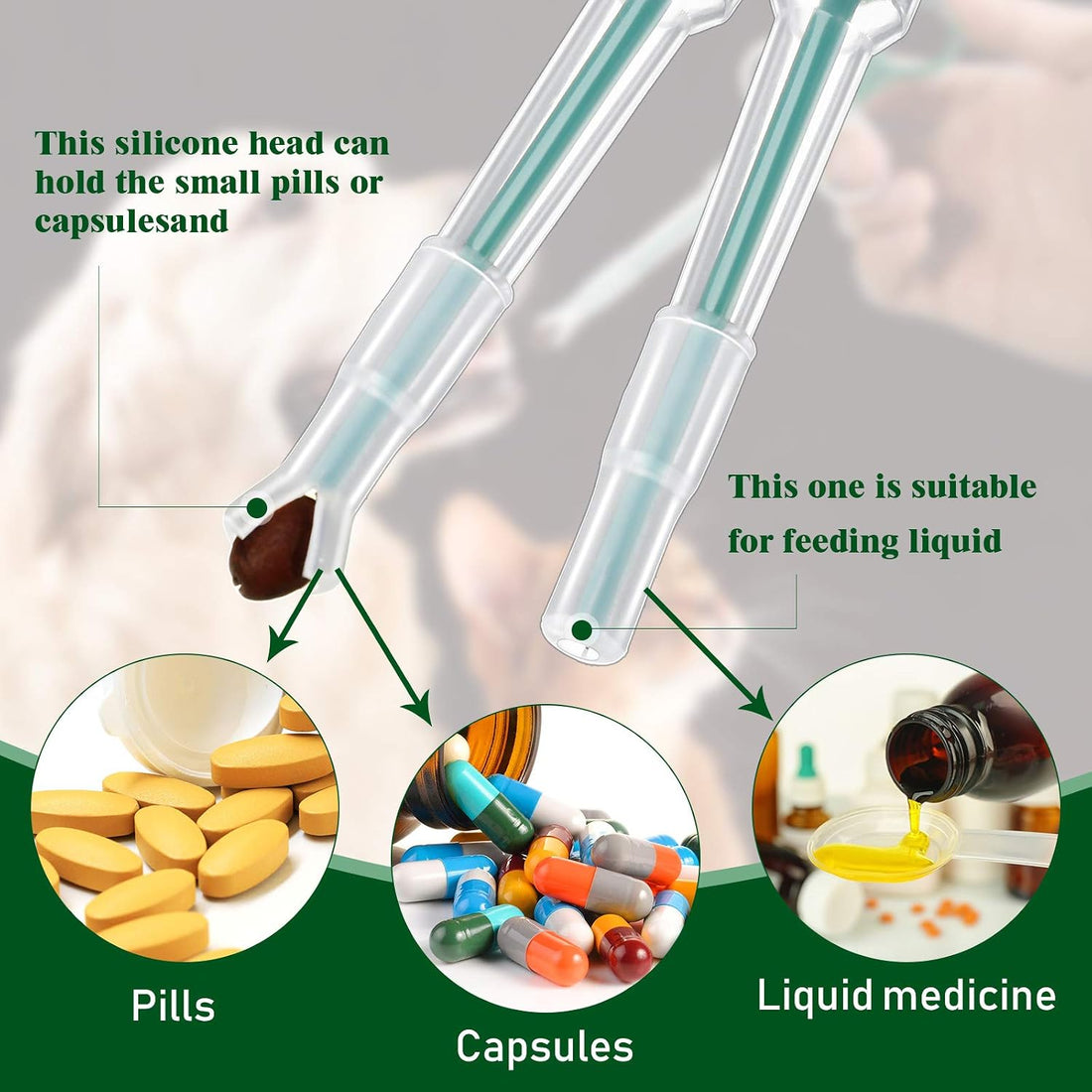 Nuanchu 4 Pcs Cats Pill Shooter Popper for Pet Dogs