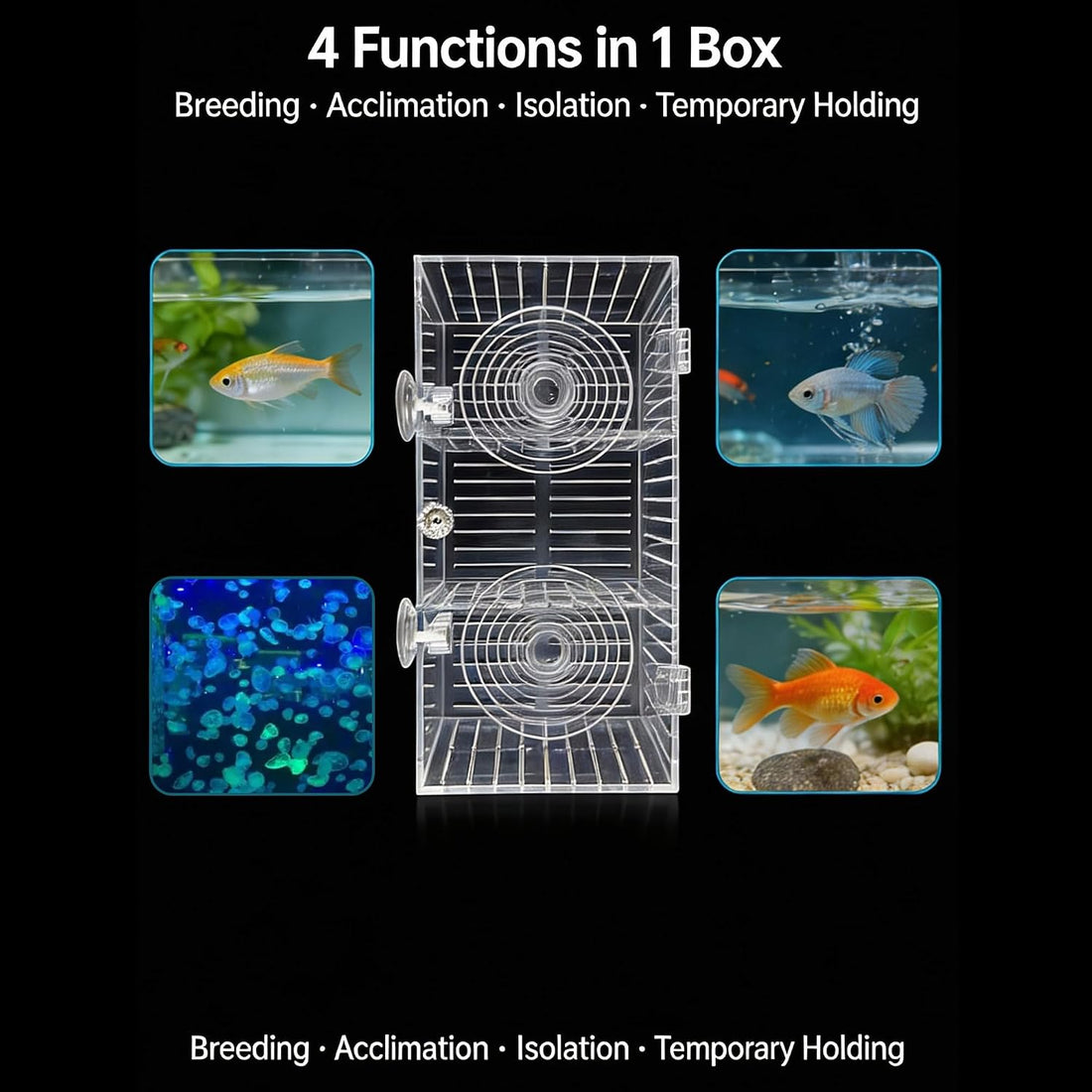 Acrylic Acclimation Box for Fish Trap Aquarium Container