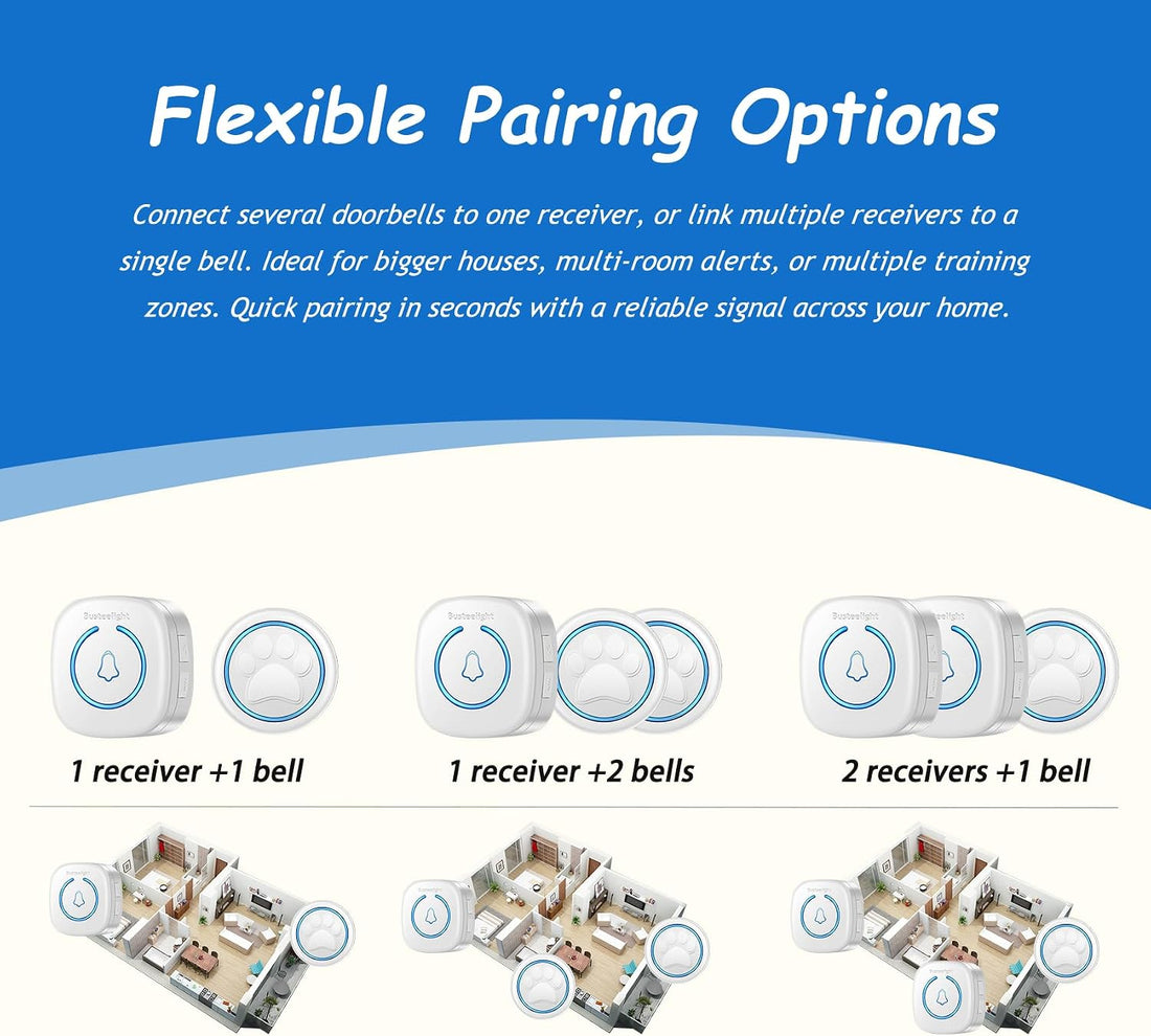 Soft Ring Wht Dog Potty Bell for Training