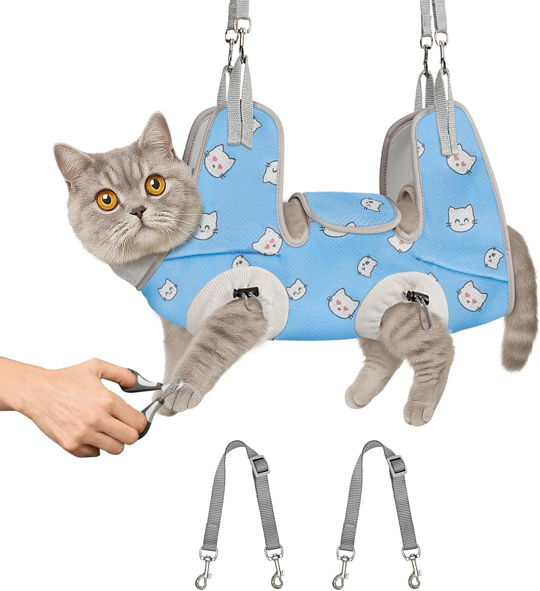 Supet Cat Grooming Hammock Harness for Nail Trimming