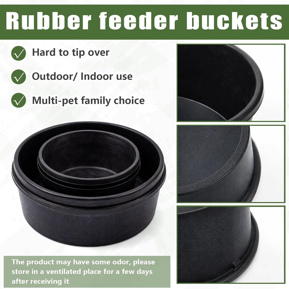 Sadny 4 Pcs Rubber Feed Pan
